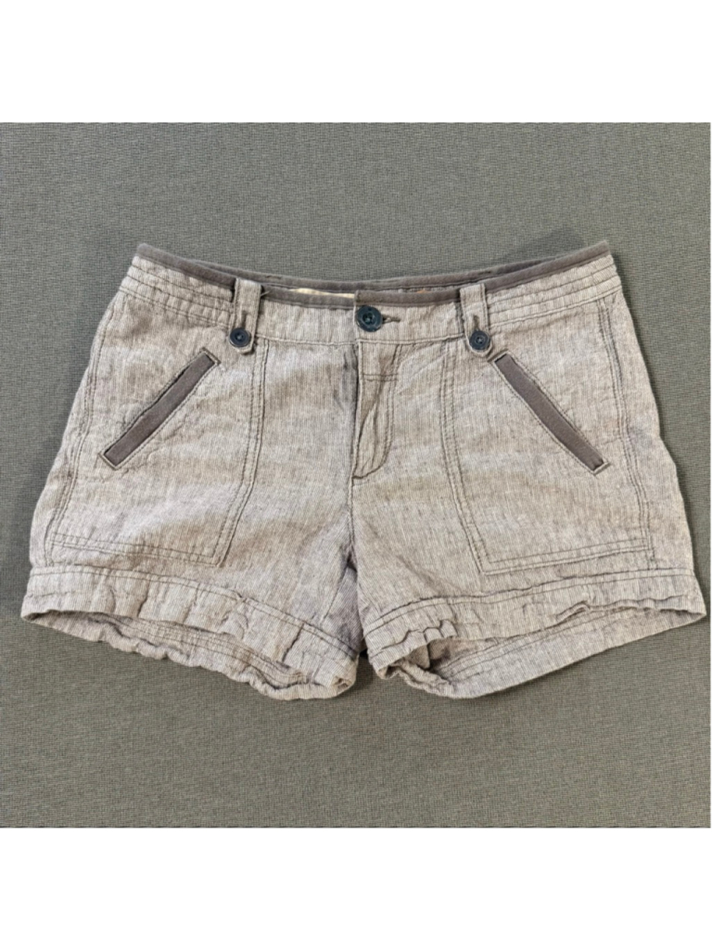 Pilcro and the Letterpress Beige Shorts